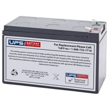 MHB 12V 7.2Ah MS7-12B Replacement Battery with F1 Terminals