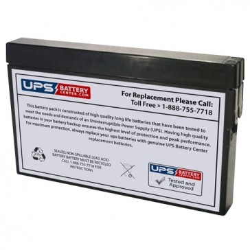 DET Power 12V 2Ah SJ12V2Ah-M Battery with Tab Terminals