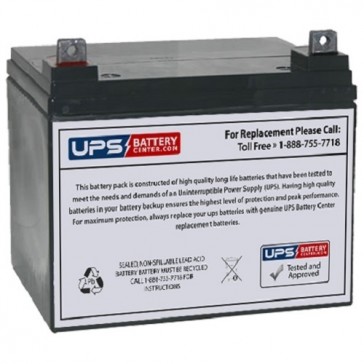 Emergi-Lite 860.0049 12V 35Ah Replacement Battery with NB Terminals