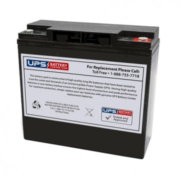 FirstPower FPG12180 12V 18Ah Battery with M5 Insert Terminals