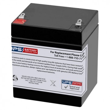Leoch 12V 5Ah LPX12-5.4 Battery with F1 Terminals