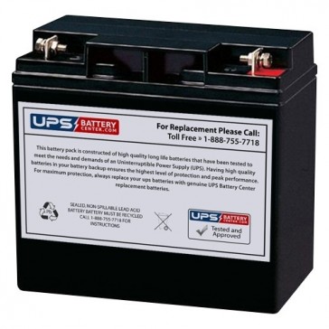 MHB 12V 17Ah MS17-12 Replacement Battery with F3 Terminals