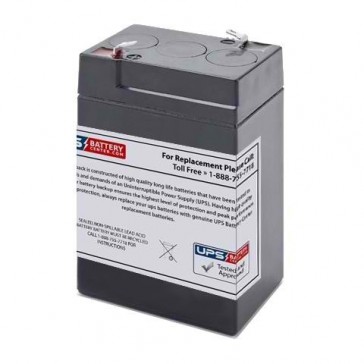 National Power 6V 5Ah GS012P3-LL Battery with F1 Terminals