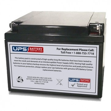 Sealake 12V 24Ah FM12240 Replacement Battery with F3 Terminals