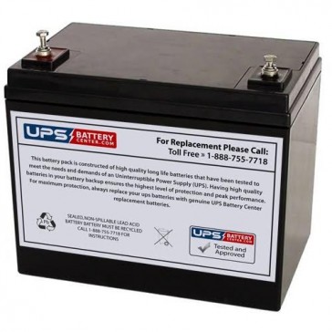 Werker 12V 75Ah WKA12-80C/FR Battery with M6 Insert Terminals