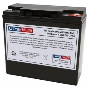 Aviation NP22-12 12V 22Ah Replacement Battery with F2 Terminals