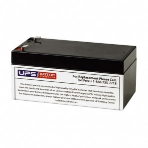 Delta DTM 12032 12V 3.2Ah Replacement Battery with F1 Terminals