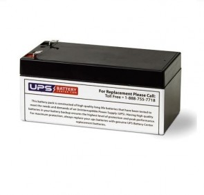 Europower EP 3.6-12 12V 3.2Ah Replacement Battery with F1 Terminals