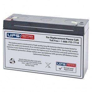 Flying Power NOS6-12 6V 12Ah Battery with F2 Terminals