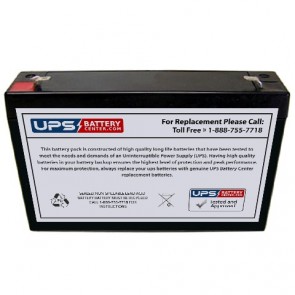 IBT 6V 8Ah BT8-6 Battery with F1 Terminals