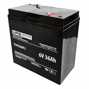 Kweight Power 6V 36Ah KW 6-36 Replacement Battery with F2 Terminals