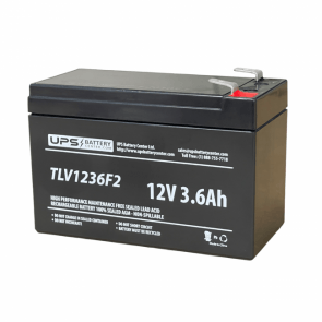 Leoch 12V 3.6Ah DJW12-2.8 Replacement Battery with F2 Terminals