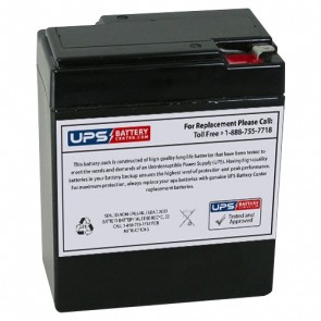 Leoch DJW6-8.5H 6V 8.5Ah Battery with F1 Terminals
