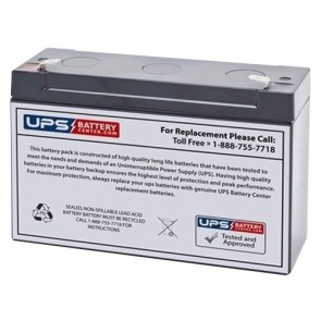 Oracle 6V 12Ah HD6120LL Battery with F1 Terminals