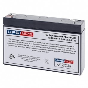 Powerfit 6V 7.2Ah S306/7 S Replacement Battery with F1 Terminals