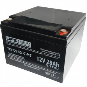 Q-Batteries 12V 28Ah 12LSX-24 Replacement Battery with M5 Terminals