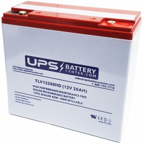 TLV12200HD - 12V 20Ah Deep Cycle Sealed Lead Acid Battery with M5 Insert Terminals for Cyclic Applications