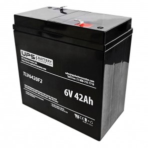Unibo 6V 42Ah GB6-42 Replacement Battery with F2 Terminals