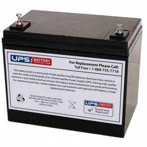 Vision 12V 75Ah 6FM75-X Battery with M6 - Insert Terminals