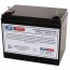 CCB Industrial 12V 75Ah 12DD-75 Battery with M6 Terminals