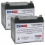Pride Mobility Victory 10 4-Wheel SC710 24V 35Ah Battery Set
