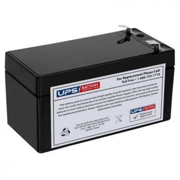Diamec 12V 1.3Ah DM12-1.3 Battery with F1 Terminals