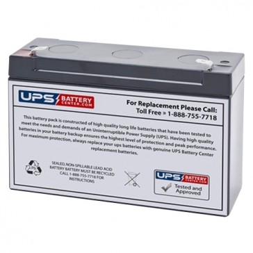 Eastar EA0610 6V 10Ah Battery with F1 Terminals