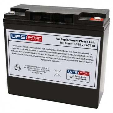 Exell 12V 18Ah EB12180IT Battery with M5 Terminals