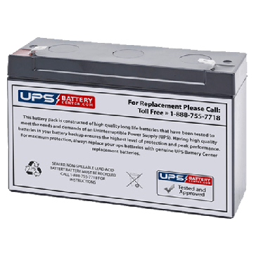 FirstPower FP6120HR 6V 12Ah Battery with F1 Terminals