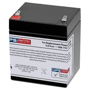 KRAFT VRLA 12V 5Ah 12V5 Replacement Battery with F1 Terminals