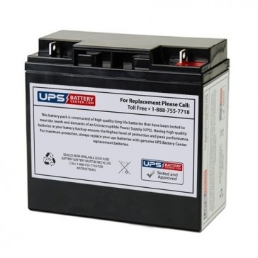 Power One 12V 18Ah KT12180 Replacement Battery with F3 Terminals