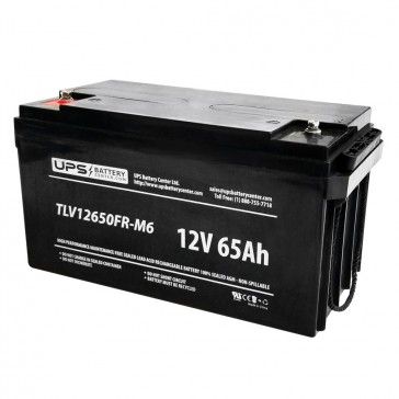 RS Pro 12V 65Ah 537-5539 Replacement Battery with M6 Terminals
