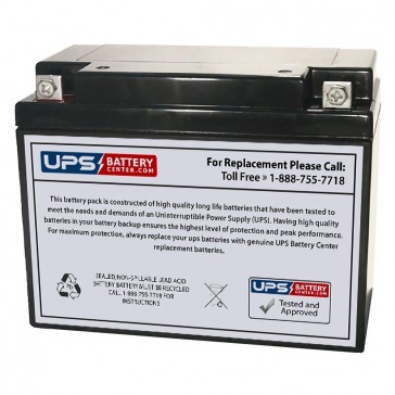 TLV6200 - 6V 20Ah Sealed Lead Acid Battery with Nut & Bolt Terminals