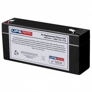 Diamec DM6-3.2 6V 3.2Ah Battery with F1 Terminals