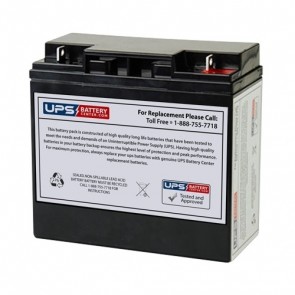 EverExceed 12V 18Ah AM12-18hr Replacement Battery with F3 Terminals