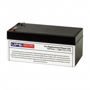 EverExceed 12V 3.2Ah AM12-3.3 Replacement Battery with F1 Terminals