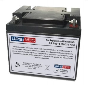 Furukawa 12V 45Ah FLH12400 Replacement Battery with F6 Terminals