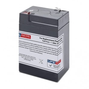 Hubbell 6V 4.5Ah 120255  Battery with F1 Terminals
