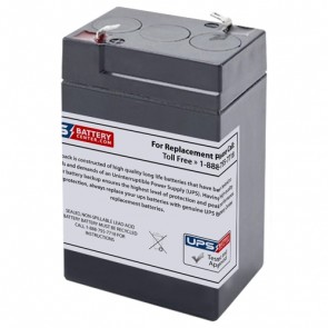 MHB 6V 6Ah MS6.5-6 Replacement Battery with F1 Terminals