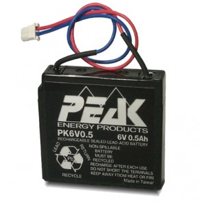 PK6V0.5W2 Peak Energy  6V 0.5Ah Battery