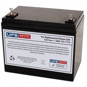 RIMA 12V 75Ah UN75-12D Battery with M6 Terminals