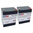 Vancare P-600 Ceiling Lift Replacement Battery Set with F1 Terminals - Right Side Positive